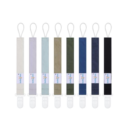 Babygoal Pacifier Clips 8 Pack, Pacifier Holder Clips for Baby Boys and Girls Fits for Most Pacifier, Binkie Styles & Baby Teethers & Toys and Gift-Neutral Color 8PS45