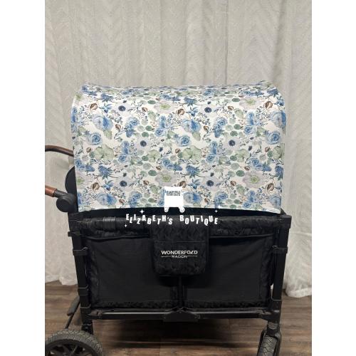 Made to order- Spring Floral Canopy, Seat Covers, for your Wonderfold Wagon, Rainbow Baby Wagon, Joymor Wagon
