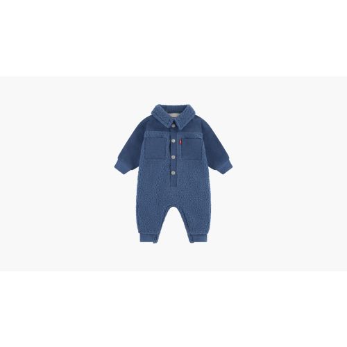 Denim Sherpa Coveralls Baby NB-9M