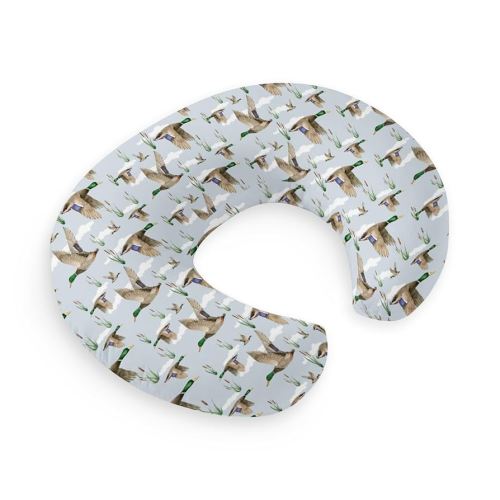 HawSkgFub Duck Hunting Mallard Hunter Nursing Pillow Cover for Baby Boys, Wild Animal Bird Reeds Blue Breastfeeding Pillow Slipcover, Nursing Pillowcase for Newborn Infant, Cover Only