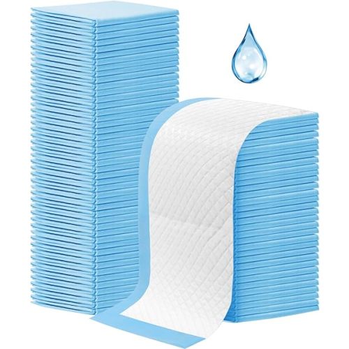 100Pack Disposable Changing Pads,Baby Disposable Underpads 17 X 13 In,Waterproof Diaper Changing Pad,Ultra Absorbent Disposable Bed Pads,Leak-Proof Breathable Underpads Bed Table Protector Mat