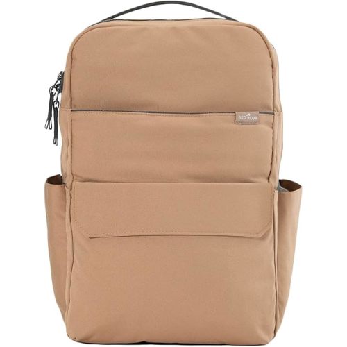 RED ROVR Roo Backpack | Lightweight Diaper Bag with Changing Pad | Large Capacity | Multifunctional Travel Pack | Exterior and Interior Pockets | Water Resistant | Great Gift for Mom & Dad | Toffee