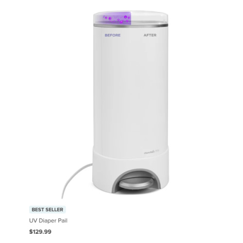 UV Sterilizing Diaper Pail | Baby Diapering & Nursery Essentials | Munchkin
