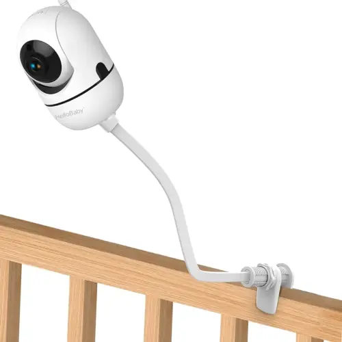 HelloBaby Monitor Mount Compatible with HB6550/ HB65/ HB66/ HB6351/ HB40/ HB6339/ HB6336/HB6081, Flexible Clip Clamp Mount Long Gooseneck Arm, Indoor Without Tools or Wall Damage