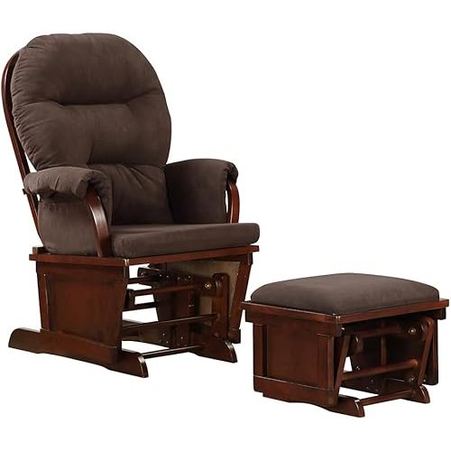 Lennox Furniture Glider Rocker Combo Espresso Chocolate