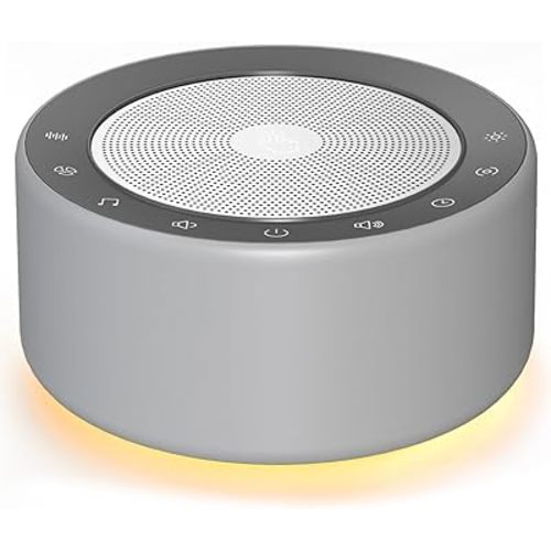 Nursery Lamp with Sound Machine, Mood Lighting, 7 Colors Night Light, 30 Soothing Sounds, White Noises for Baby, Adults. Timer, Plug in, Memory Function, Touch Control