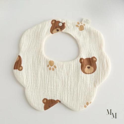 Baby Bib Muslin Cotton Teddy Bear Themed Baby Clothing For Boys Baby Gift Gender Neutral Baby Shower Gift Cute Baby Bibs For Boys
