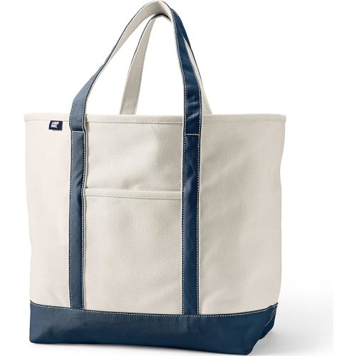 Lands' End Open Top Canvas Tote Bag