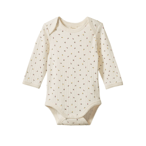 Pointelle Long Sleeve Bodysuit 3-6 M