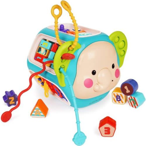 Montessori 10 in 1 Activity Cube - Shape Sorter and Sensory Play Educational Toy