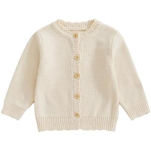 Infant Baby Girl Cardigan Sweater Long Sleeve Button Up Knit Sweatshirt Jacket Toddler Baby Girl Fall Outfits