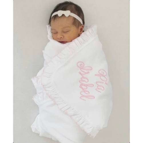 Baby blanket, personalized baby blanket, monogrammed baby shower gift, stroller blanket, pima cotton