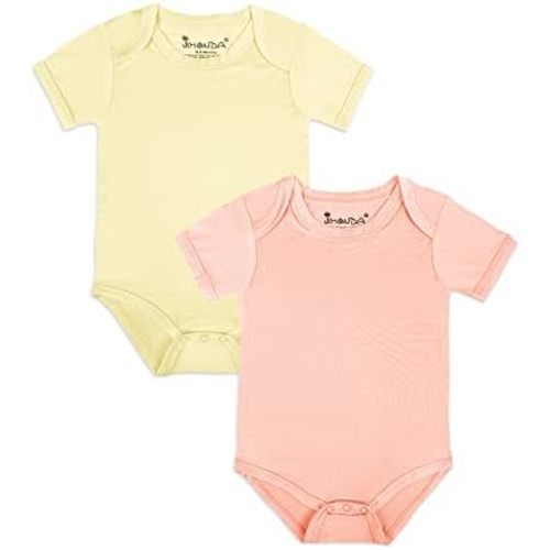 Jimonda Baby Bodysuits Rayon from Bamboo Short Sleeve Baby Boys Girls Rompers Soft Outfits Newborn Clothes