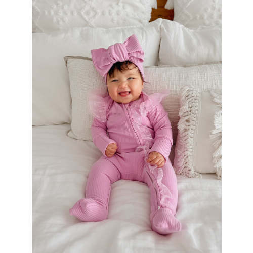 Ribbed Baby Jumpsuit - Forever Loved Zip One Piece - Pink Sorbet – Before & Ever