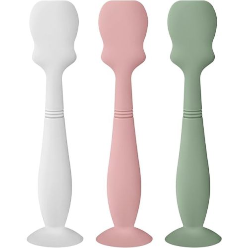 Baby Diaper Cream Spatula Applicator Set - 3Pack Soft Silicone Baby Butt Paste Spatula (Large Size,Sage/Blush/White)