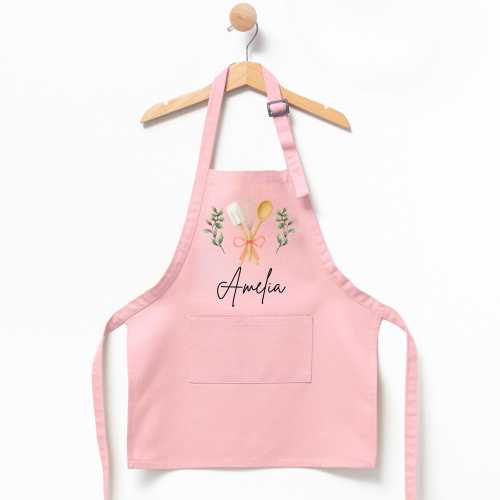 Personalized Kids Apron, Customized Kids Apron, Toddler Apron, Kids Apron, Printed Apron, Little Baker Apron, Baking Apron, Custom Apron