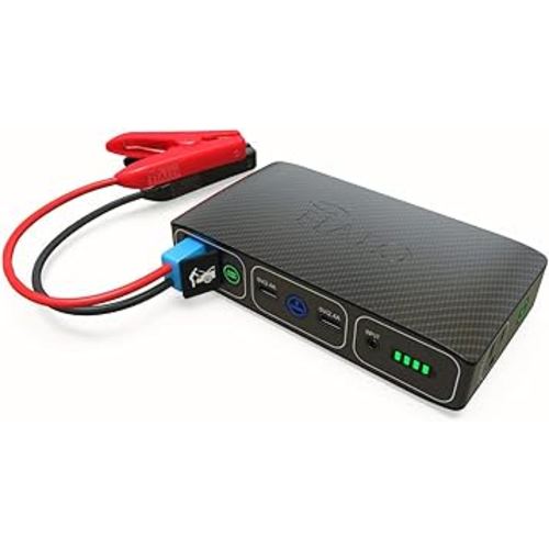 HALO Bolt 58830 mWh Portable Phone Laptop Charger Car Jump Starter with AC Outlet and Car Charger - Black Graphite