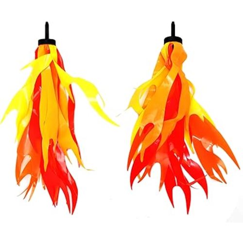Iconikal Bicycle Scooter Handlebar Flame Streamers, 10-Inch Kids Bike Streamers, Easy Install