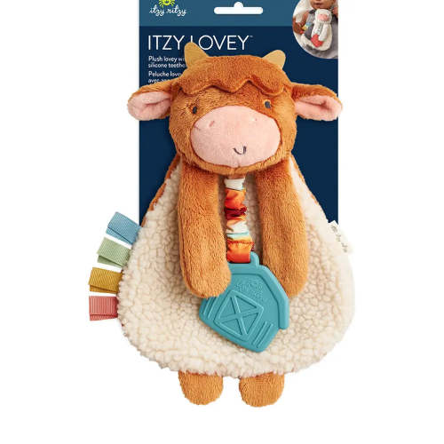 Itzy Ritzy Itzy Friends Lovey™ Wyatt Highland Cow Plush Teether Toy