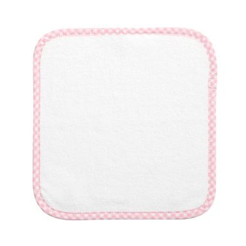 Gingham Washcloth Set of 3, Pink