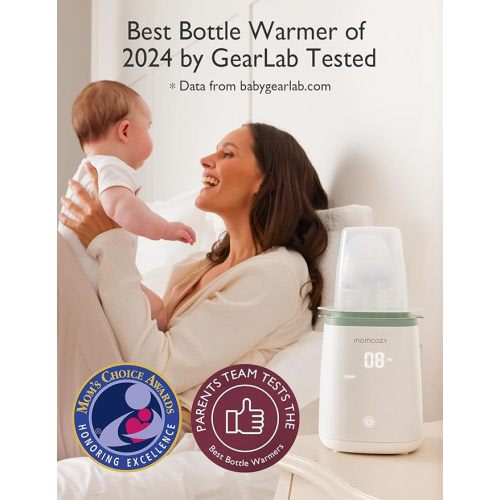 Momcozy Baby Bottle Warmer - White/Sage 2024
