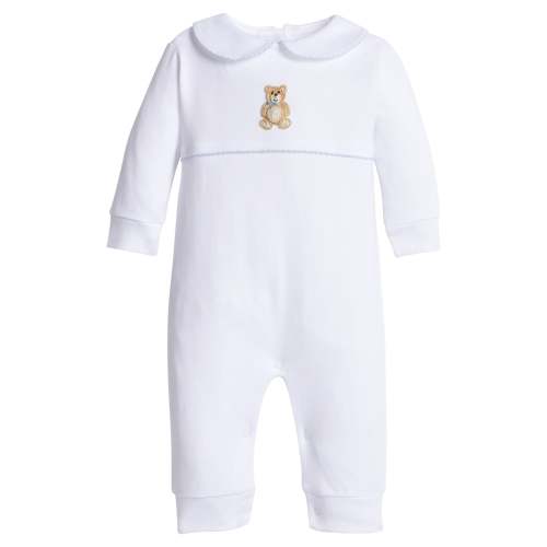 Crochet Playsuit - Blue Teddy Bear