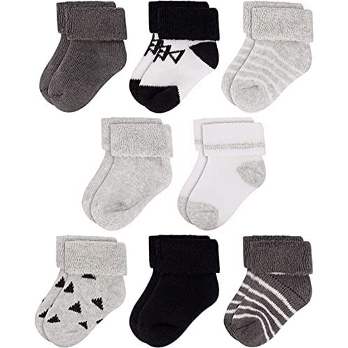 Rising Star Baby Socks for Boys & Baby Girl Infant Newborn Socks 0-6, 6-12 months - Thick Cotton Terry Cuff Socks