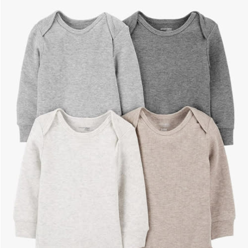 Simple Joys by Carter's Baby 4-Pack Long-Sleeve Thermal Bodysuit