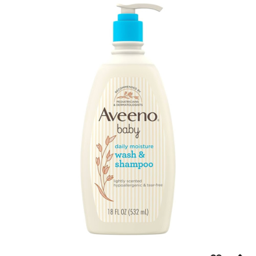 Amazon.com: Aveeno Baby Daily Moisture Gentle Body Wash & Shampoo with Oat Extract, 2-in-1 Baby Bath Wash & Hair Shampoo, Tear- & Paraben-Free for Hair & Sensitive Skin, Lightly Scented, 18 fl. oz : Baby
