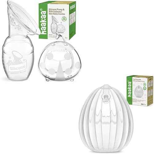 Haakaa® Manual Breast Pump, Ladybug, & Shell Set