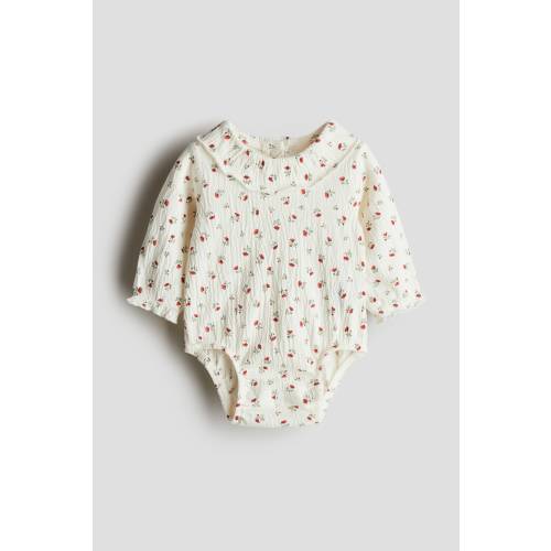 CRINKLED BODYSUIT WITH COLLAR