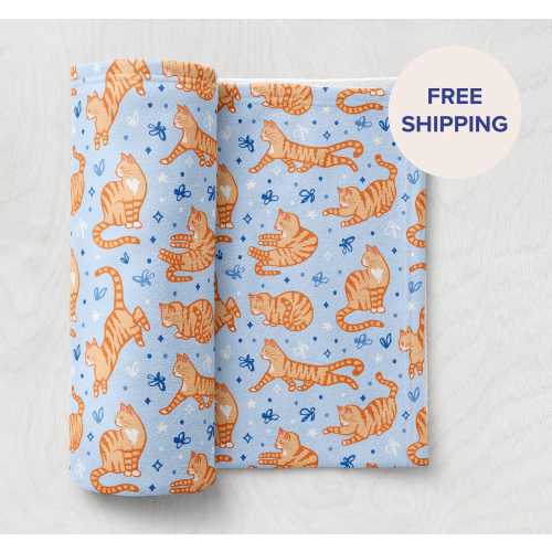 Orange Cat Blanket Pattern Orange Tabby Cat Gifts for Best Friend Blanket Cat Lover Decor For Living Room Throw Blanket Cat Adoption Gift