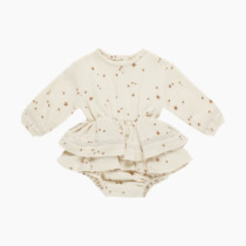 Quincy Mae Rosie Romper - Natural, 6-12 M