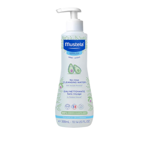 Mustela Baby Cleansing Water - No-Rinse Micellar Water - with Natural Avocado & Aloe Vera - for Baby's Face, Body & Diaper - 1 or 2-Pack - Various Sizes