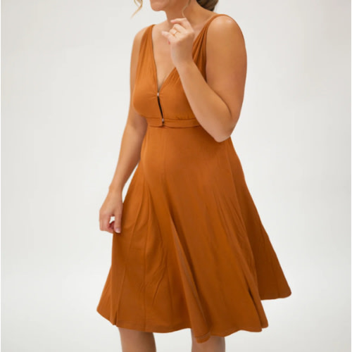 Juliet Labor & Postpartum Gown in Burnt Orange-Limited Time – Lila