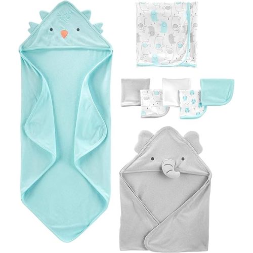 Simple Joys by Carter's Unisex Babies' 8-Piece Towel and Washcloth Set, Multipacks