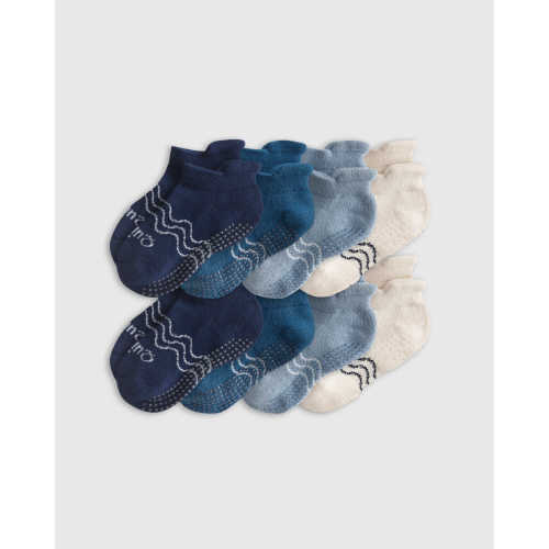 Organic Gripper Ankle Socks 8-Pack - Toddler Boy