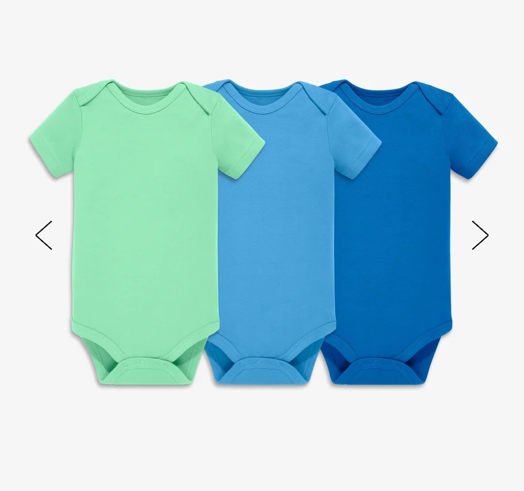 Organic short sleeve babysuit 3-pack | Primary.com