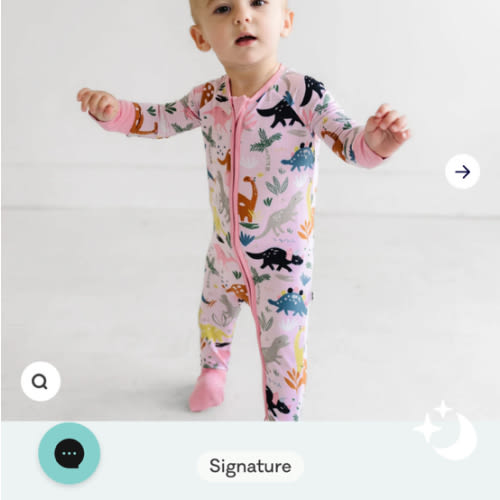 Pink Jurassic Jungle Zippy - Little Sleepies