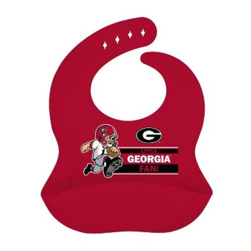 Babyfanatic Officially Licensed Unisex Silicone Baby Bib - Ncaa Georgia Bulldogs