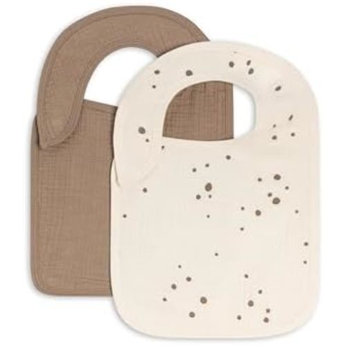 Colored Organics - 2-Pack 100% Organic Cotton Absorbent Baby Bibs - Teething and Drooling Bibs for Infant Girls & Boys