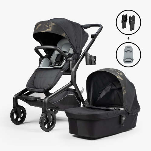 Tactical Baby Gear S-1 Stroller + Bassinet Bundle | All-Terrain, Compact Fold, Magnetic Safety Harness & More