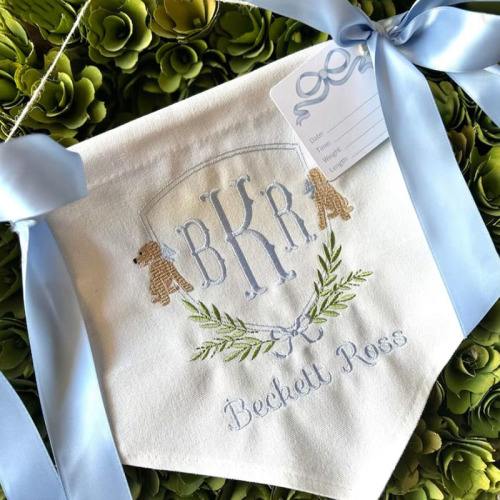 Custom Baby Welcome Banner Baby Shower with BOWS