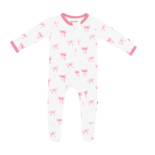 Zippered Footie in Bow