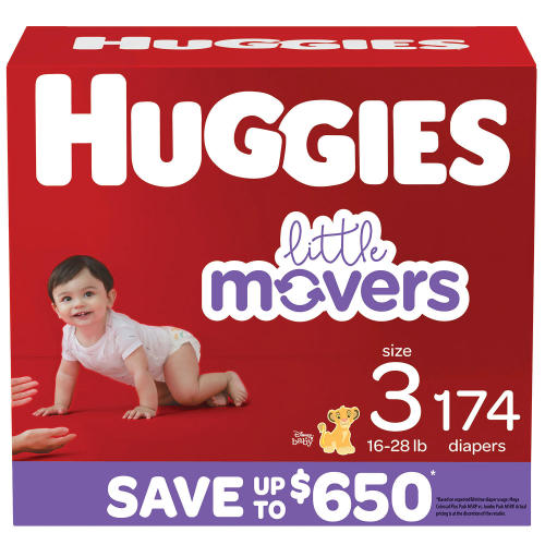 Huggies Little Movers Baby Diapers, Sizes 3 - Sam's Club