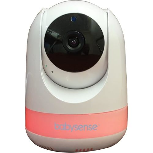 Babysense Add On Camera Video Baby Monitor MaxView, Remote Pan Tilt Zoom, Two-Way Talk-Back Audio, Long Range, Night Vision, RGB Night Light, Lullabies, Temperature Monitoring
