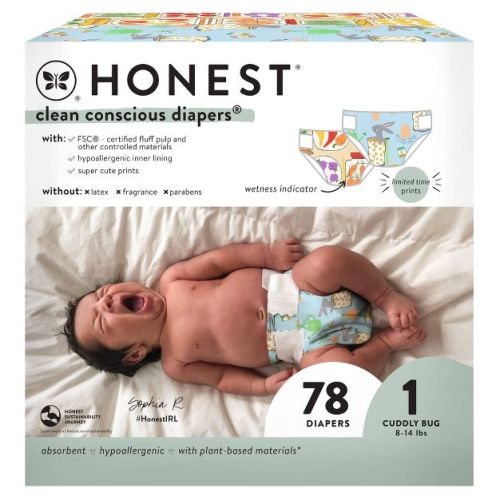 The Honest Company Clean Conscious Disposable Diapers - Be Hoppy & Pickle Up