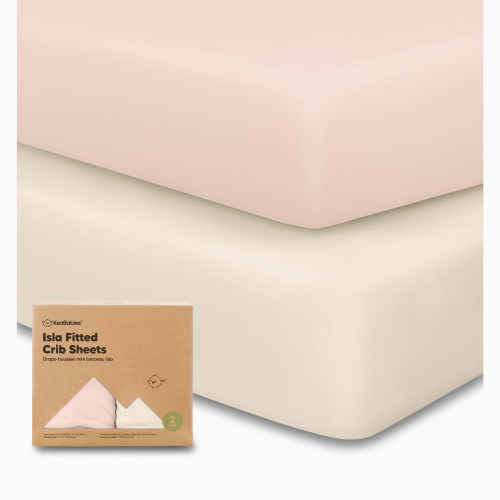 KeaBabies Isla Bamboo Viscose Fitted Crib Sheets - Cameo