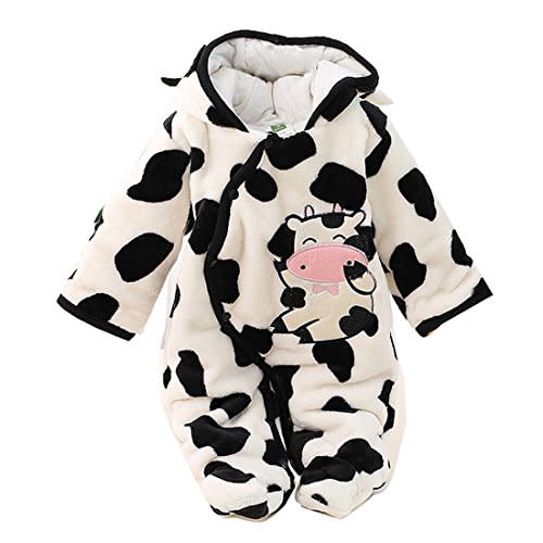 Gaorui Newborn Baby Jumpsuit Outfit Hoody Coat Winter Infant Rompers Toddler Clothing Bodysuit
