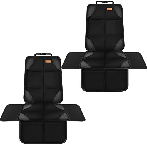 Car Seat Protector, 1 Pack of Seat Protectors, Thickest Padded 600D Fabric Padding, Waterproof, Durable, Anti Slip Backing, Child Seat Protection, Suitable for Babies, Children (Glossy Black2)